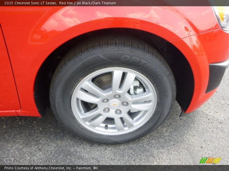 Red Hot / Jet Black/Dark Titanium 2015 Chevrolet Sonic LT Sedan