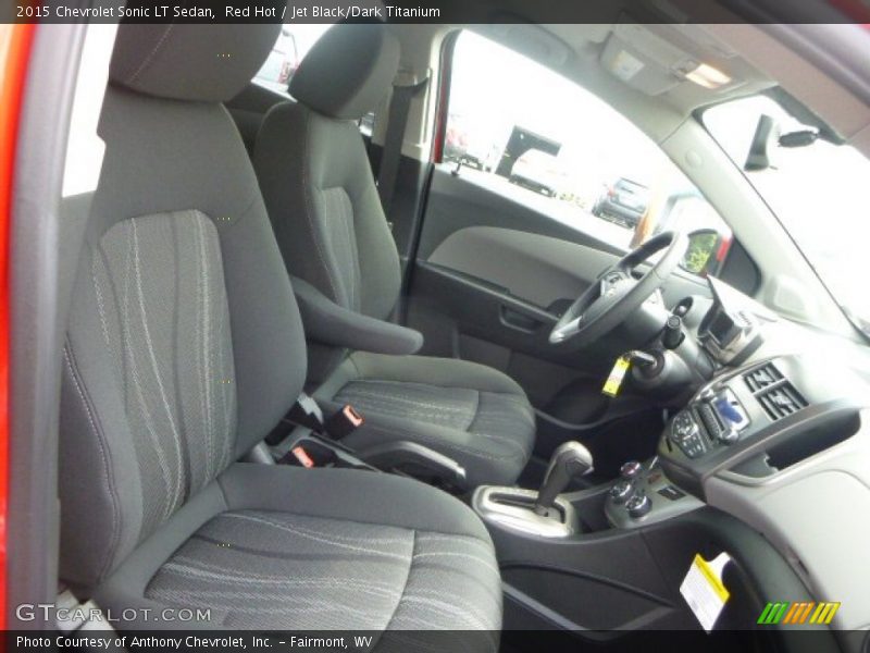 Red Hot / Jet Black/Dark Titanium 2015 Chevrolet Sonic LT Sedan