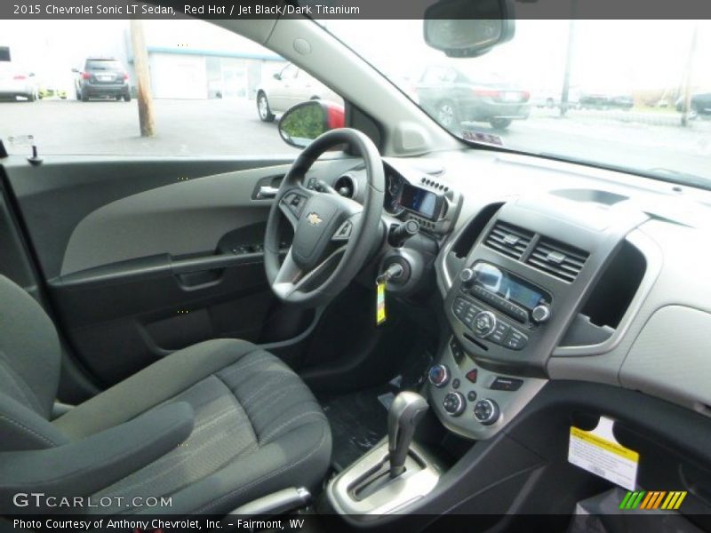 Red Hot / Jet Black/Dark Titanium 2015 Chevrolet Sonic LT Sedan