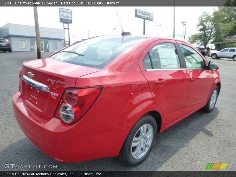 Red Hot / Jet Black/Dark Titanium 2015 Chevrolet Sonic LT Sedan