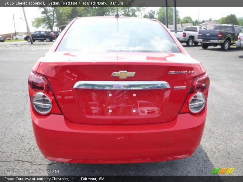 Red Hot / Jet Black/Dark Titanium 2015 Chevrolet Sonic LT Sedan