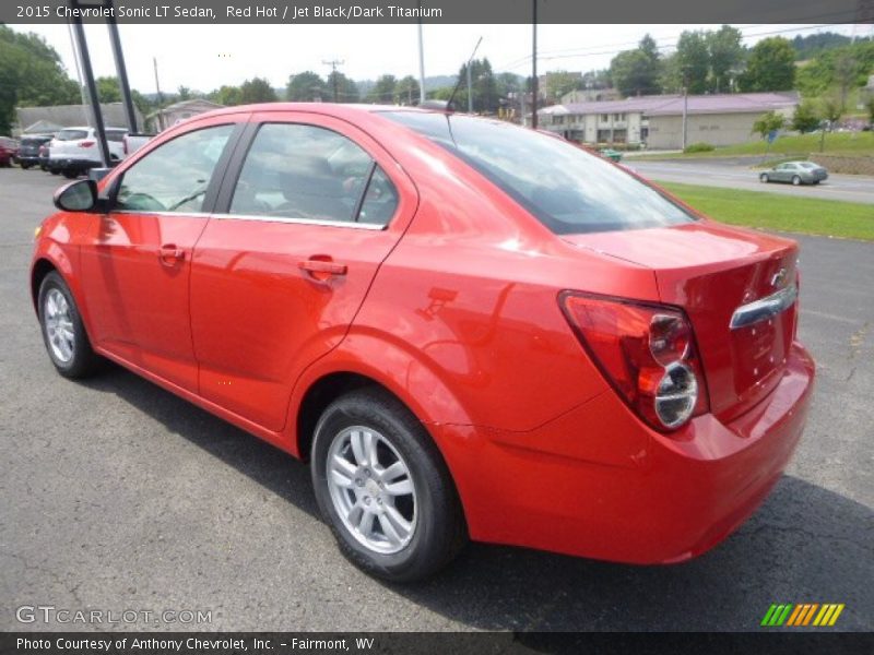 Red Hot / Jet Black/Dark Titanium 2015 Chevrolet Sonic LT Sedan