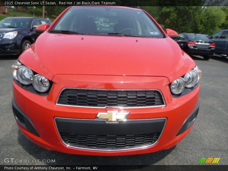 Red Hot / Jet Black/Dark Titanium 2015 Chevrolet Sonic LT Sedan