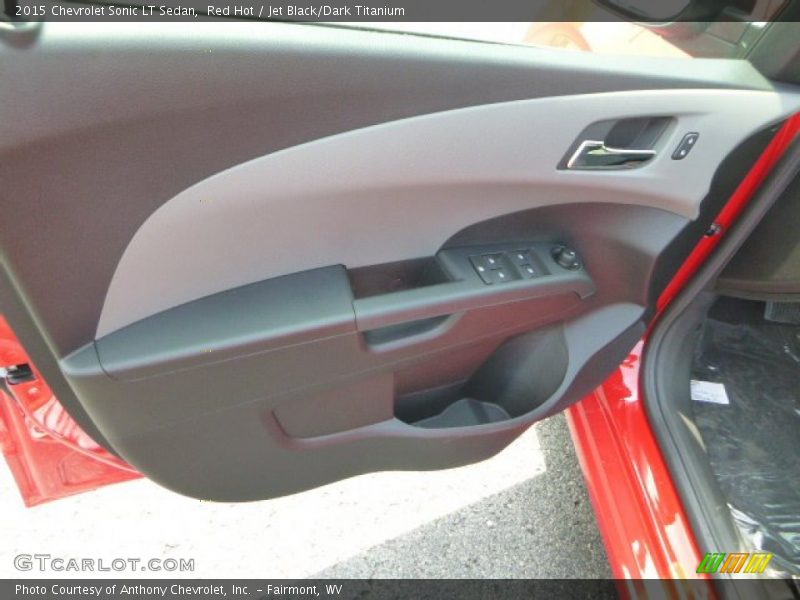 Red Hot / Jet Black/Dark Titanium 2015 Chevrolet Sonic LT Sedan