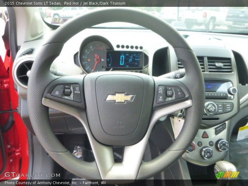 Red Hot / Jet Black/Dark Titanium 2015 Chevrolet Sonic LT Sedan