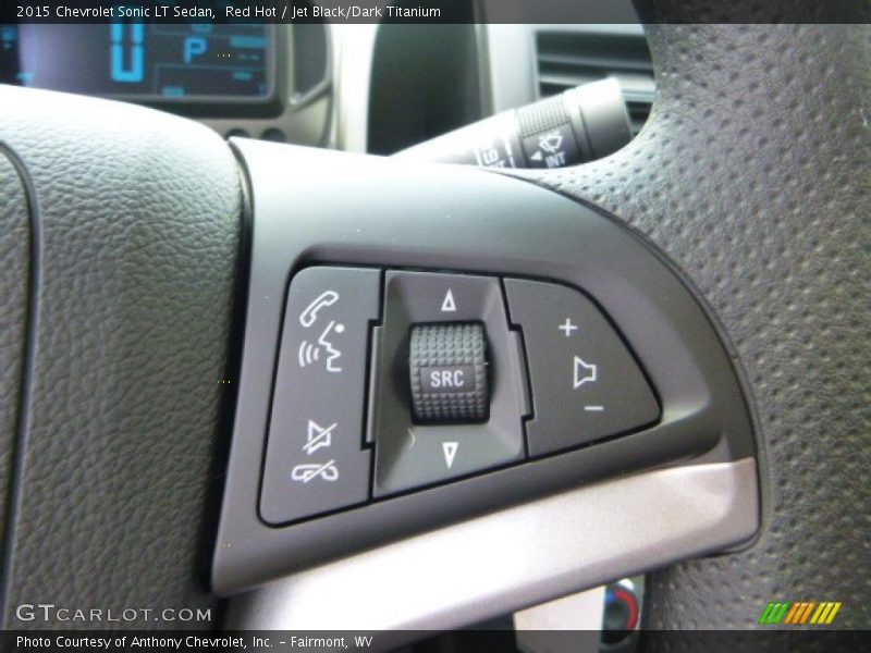 Red Hot / Jet Black/Dark Titanium 2015 Chevrolet Sonic LT Sedan