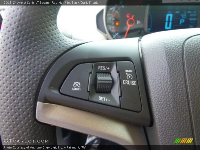 Red Hot / Jet Black/Dark Titanium 2015 Chevrolet Sonic LT Sedan