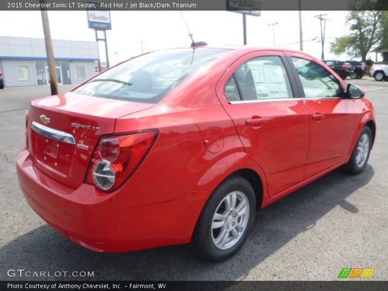 Red Hot / Jet Black/Dark Titanium 2015 Chevrolet Sonic LT Sedan