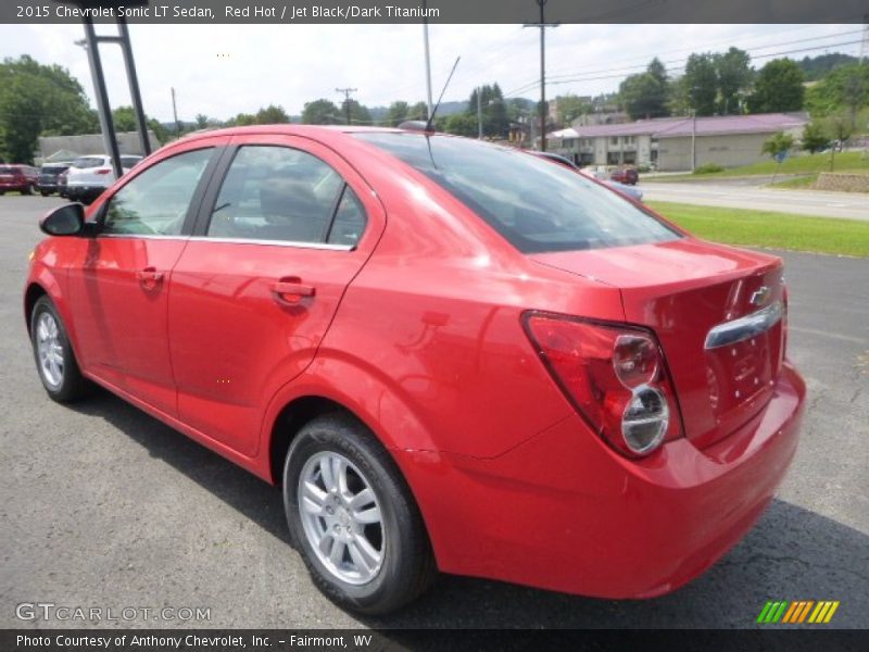 Red Hot / Jet Black/Dark Titanium 2015 Chevrolet Sonic LT Sedan