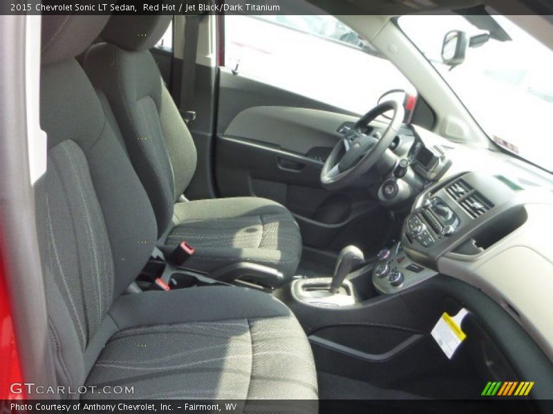 Red Hot / Jet Black/Dark Titanium 2015 Chevrolet Sonic LT Sedan