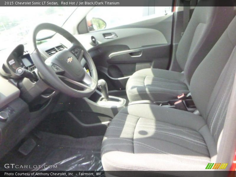 Red Hot / Jet Black/Dark Titanium 2015 Chevrolet Sonic LT Sedan