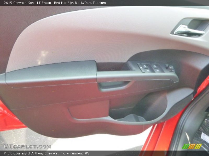Red Hot / Jet Black/Dark Titanium 2015 Chevrolet Sonic LT Sedan