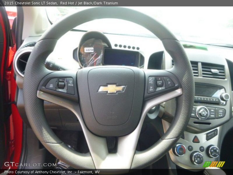 Red Hot / Jet Black/Dark Titanium 2015 Chevrolet Sonic LT Sedan