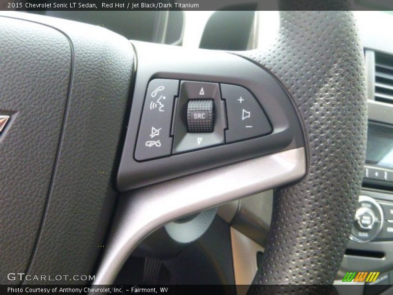Red Hot / Jet Black/Dark Titanium 2015 Chevrolet Sonic LT Sedan