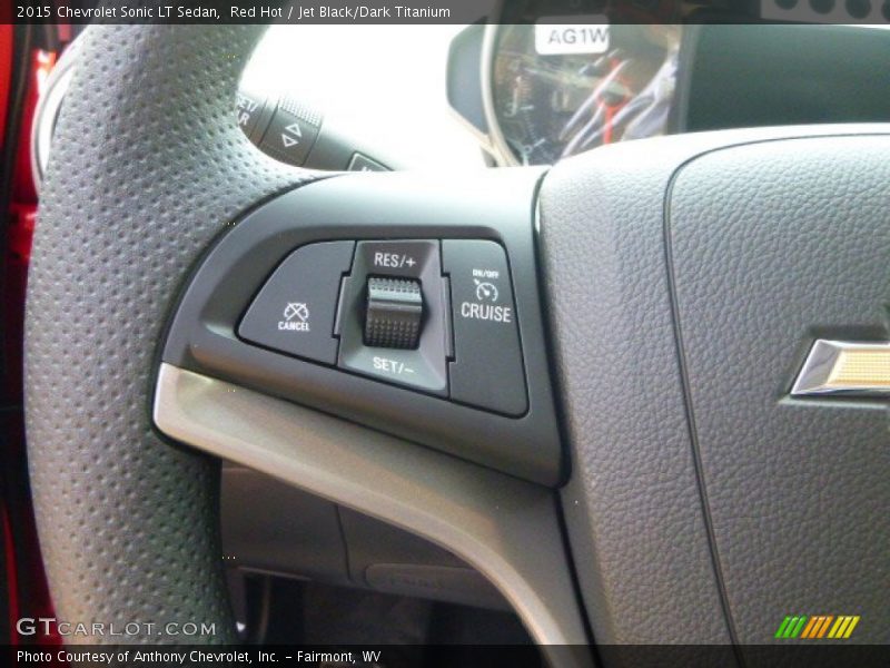 Red Hot / Jet Black/Dark Titanium 2015 Chevrolet Sonic LT Sedan