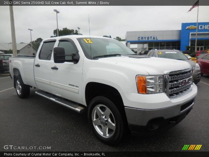 Summit White / Ebony 2012 GMC Sierra 2500HD SLE Crew Cab 4x4