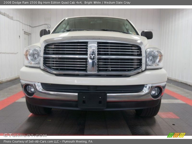 Bright White / Medium Slate Gray 2008 Dodge Ram 1500 Big Horn Edition Quad Cab 4x4