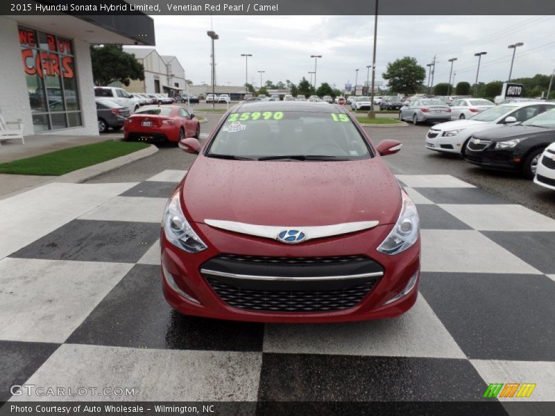 Venetian Red Pearl / Camel 2015 Hyundai Sonata Hybrid Limited