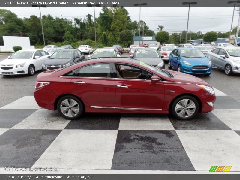 Venetian Red Pearl / Camel 2015 Hyundai Sonata Hybrid Limited