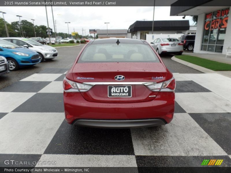 Venetian Red Pearl / Camel 2015 Hyundai Sonata Hybrid Limited