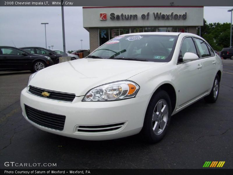 White / Gray 2008 Chevrolet Impala LT