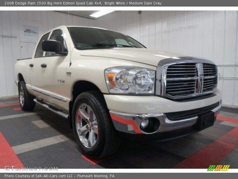 Bright White / Medium Slate Gray 2008 Dodge Ram 1500 Big Horn Edition Quad Cab 4x4