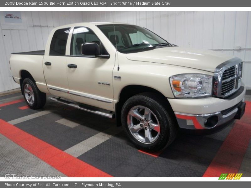Bright White / Medium Slate Gray 2008 Dodge Ram 1500 Big Horn Edition Quad Cab 4x4