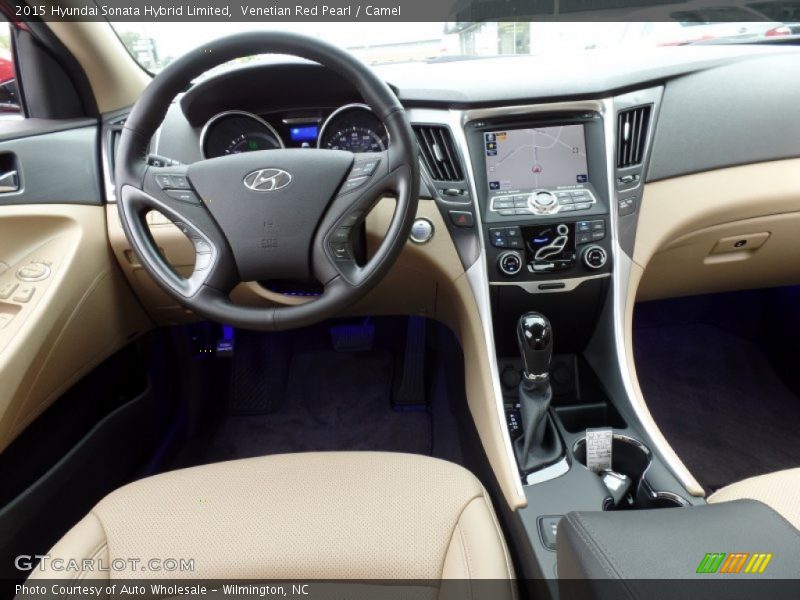 Venetian Red Pearl / Camel 2015 Hyundai Sonata Hybrid Limited