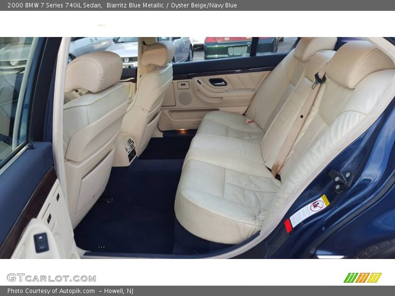 Biarritz Blue Metallic / Oyster Beige/Navy Blue 2000 BMW 7 Series 740iL Sedan
