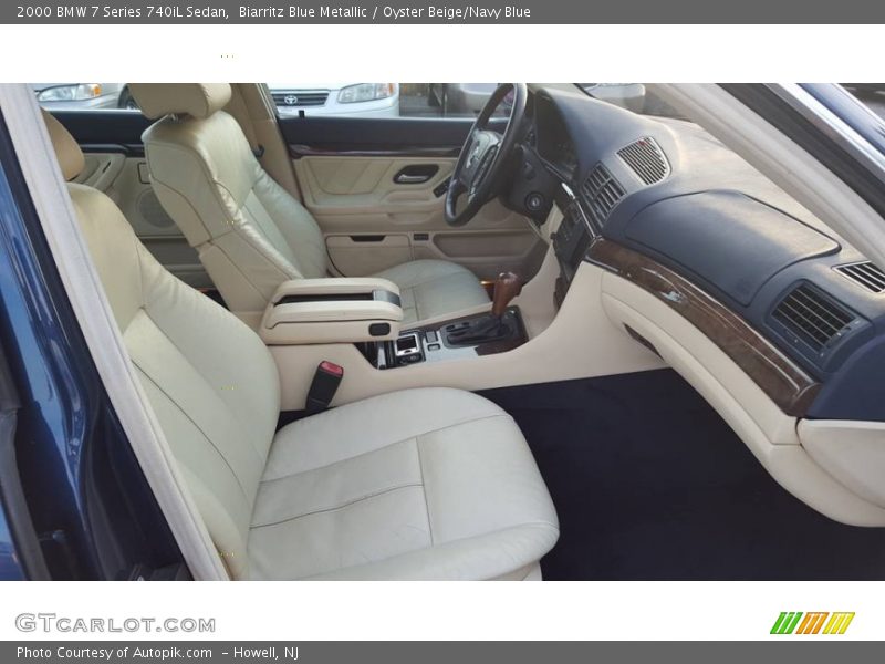 Biarritz Blue Metallic / Oyster Beige/Navy Blue 2000 BMW 7 Series 740iL Sedan