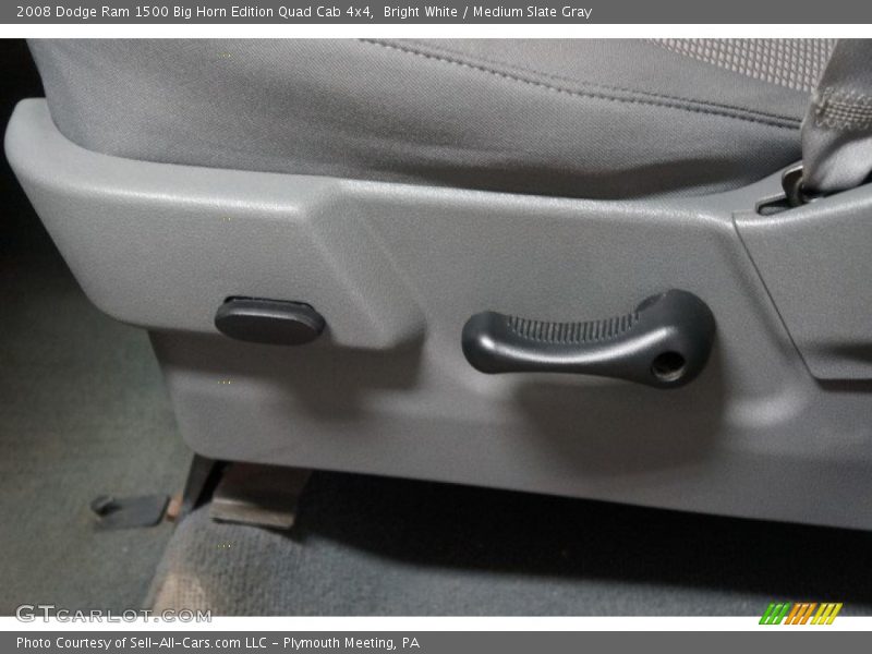 Bright White / Medium Slate Gray 2008 Dodge Ram 1500 Big Horn Edition Quad Cab 4x4