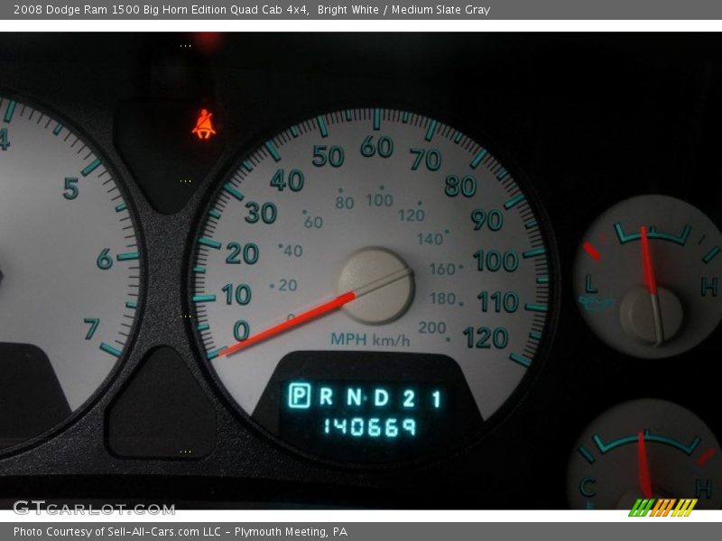 Bright White / Medium Slate Gray 2008 Dodge Ram 1500 Big Horn Edition Quad Cab 4x4