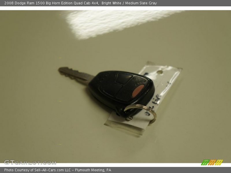Bright White / Medium Slate Gray 2008 Dodge Ram 1500 Big Horn Edition Quad Cab 4x4