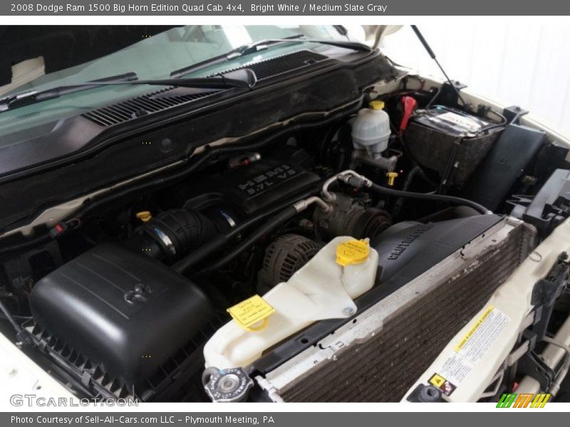 Bright White / Medium Slate Gray 2008 Dodge Ram 1500 Big Horn Edition Quad Cab 4x4