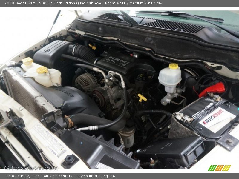 Bright White / Medium Slate Gray 2008 Dodge Ram 1500 Big Horn Edition Quad Cab 4x4