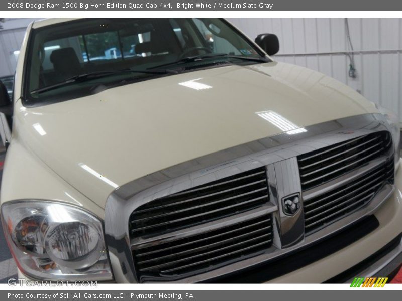 Bright White / Medium Slate Gray 2008 Dodge Ram 1500 Big Horn Edition Quad Cab 4x4