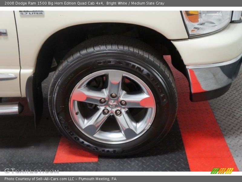 Bright White / Medium Slate Gray 2008 Dodge Ram 1500 Big Horn Edition Quad Cab 4x4