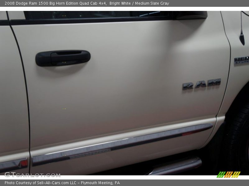 Bright White / Medium Slate Gray 2008 Dodge Ram 1500 Big Horn Edition Quad Cab 4x4