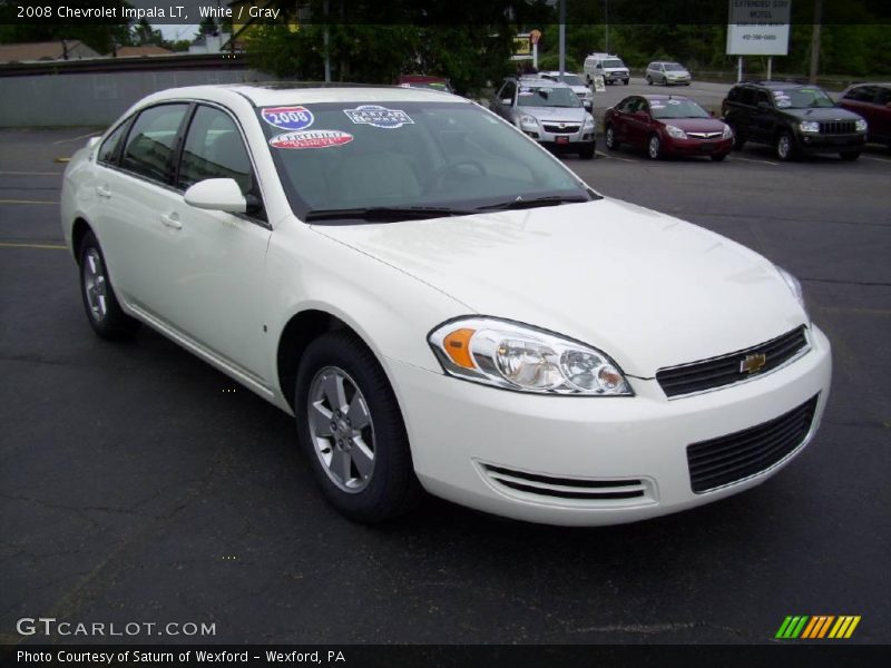 White / Gray 2008 Chevrolet Impala LT