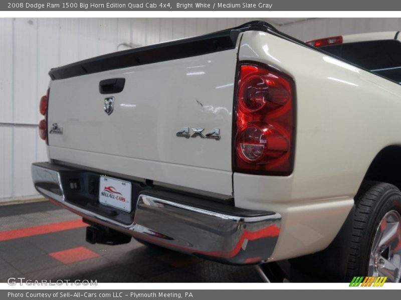 Bright White / Medium Slate Gray 2008 Dodge Ram 1500 Big Horn Edition Quad Cab 4x4