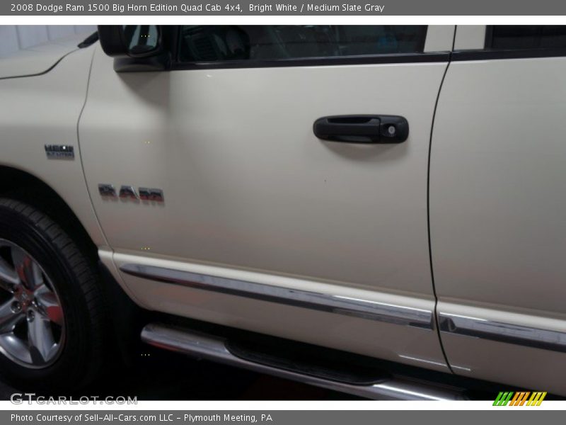 Bright White / Medium Slate Gray 2008 Dodge Ram 1500 Big Horn Edition Quad Cab 4x4