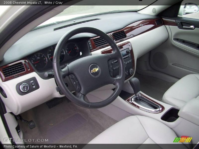 White / Gray 2008 Chevrolet Impala LT