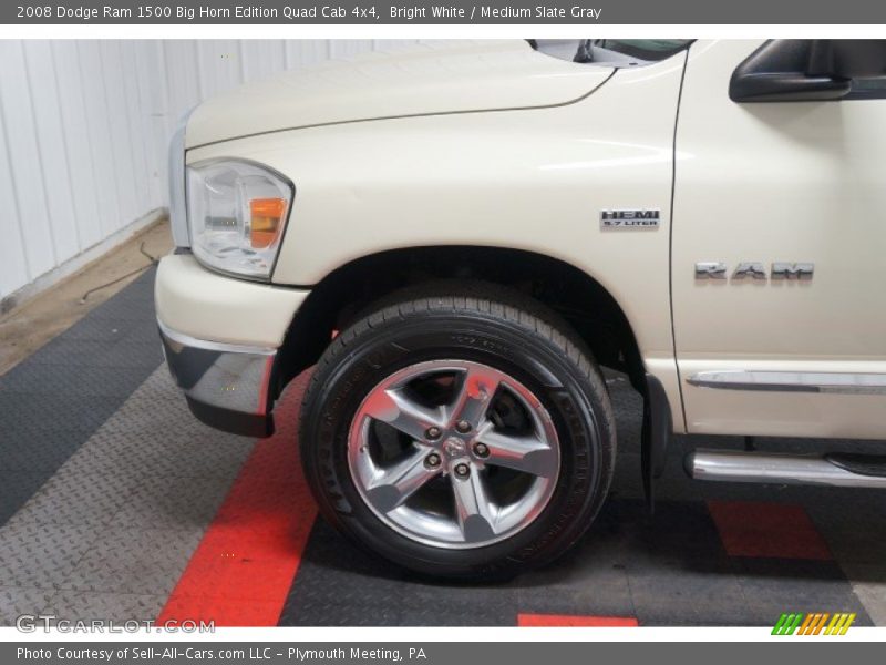 Bright White / Medium Slate Gray 2008 Dodge Ram 1500 Big Horn Edition Quad Cab 4x4