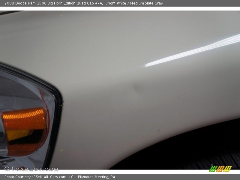 Bright White / Medium Slate Gray 2008 Dodge Ram 1500 Big Horn Edition Quad Cab 4x4