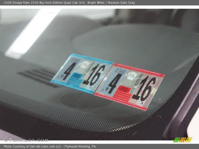 Bright White / Medium Slate Gray 2008 Dodge Ram 1500 Big Horn Edition Quad Cab 4x4