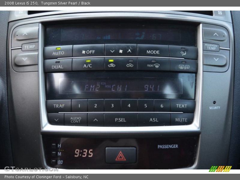 Tungsten Silver Pearl / Black 2008 Lexus IS 250