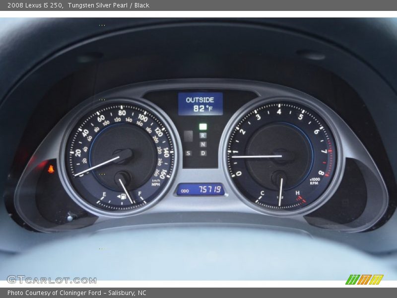 Tungsten Silver Pearl / Black 2008 Lexus IS 250
