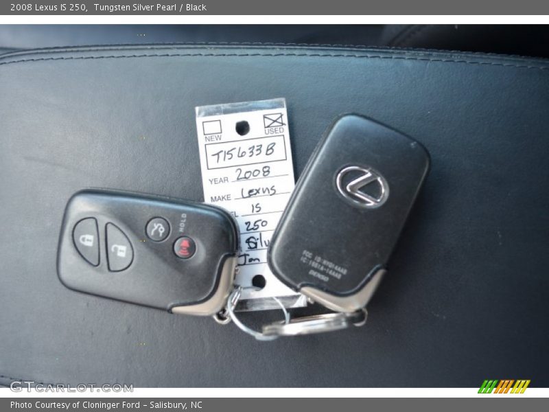 Tungsten Silver Pearl / Black 2008 Lexus IS 250
