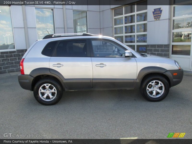 Platinum / Gray 2009 Hyundai Tucson SE V6 4WD