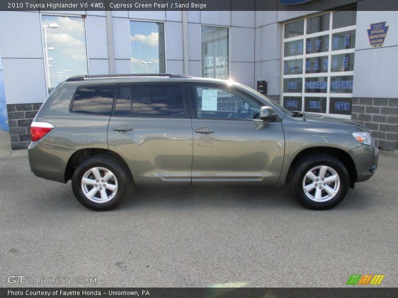 Cypress Green Pearl / Sand Beige 2010 Toyota Highlander V6 4WD
